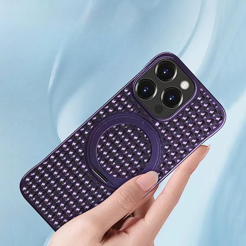 Borderless Breathable for Apple 15 ProMax Rotary Bracket Mobile Phone Case Magnetically Absorbed IPhone 14p Protection Case iPhone13pro