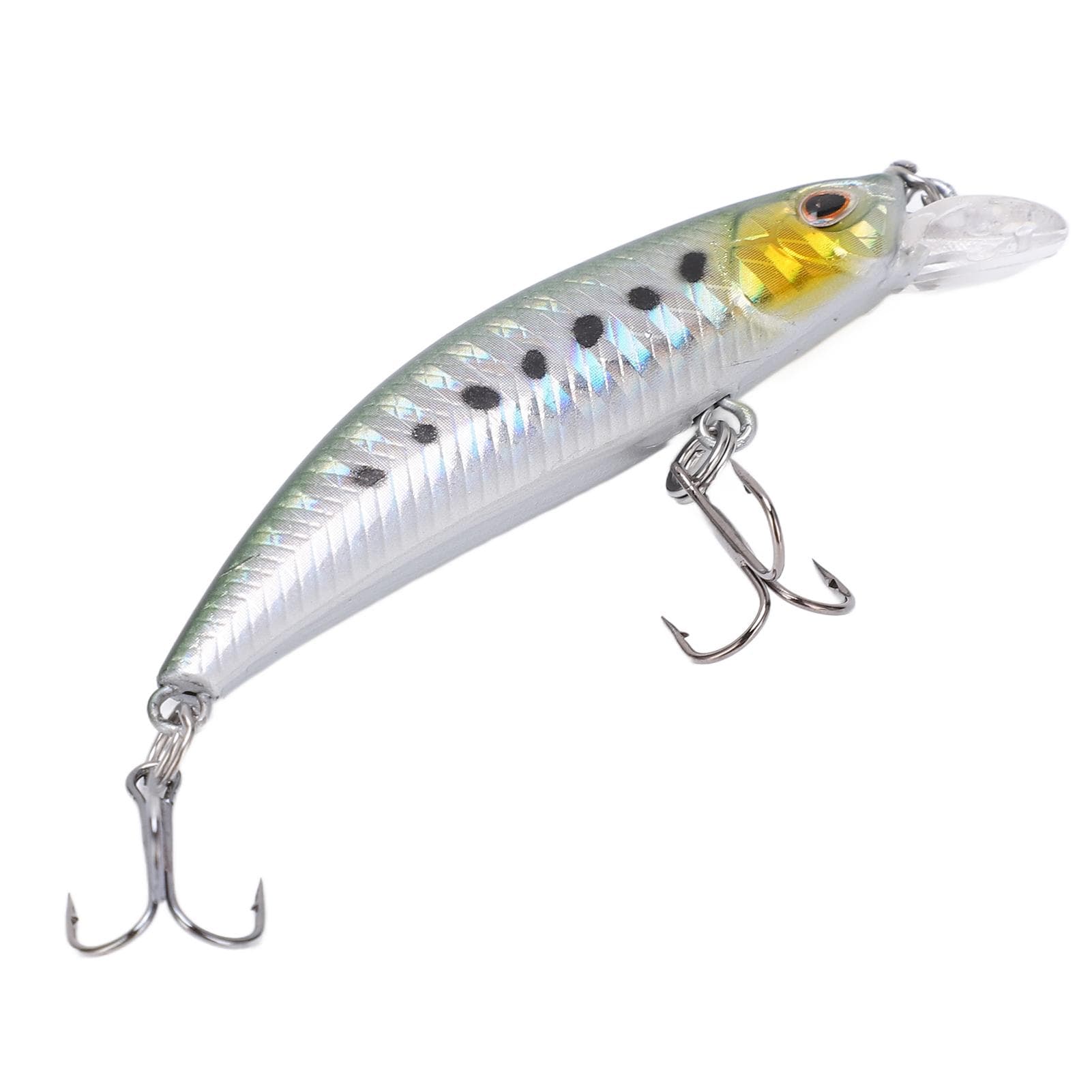 Fishing Lures 3D Vivid Eyes 6.8cm ABS Plastic Durable Natural Sturdy Minnow Lure for Seawater