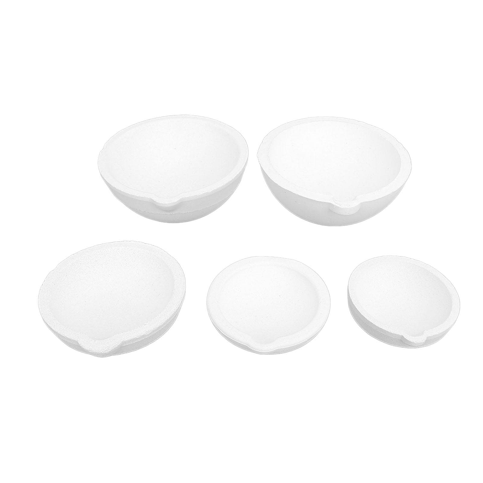 5PCS Set Quartz Crucibles High Temperature Resistant Multifunctional Jewelry Refining Casting Pot