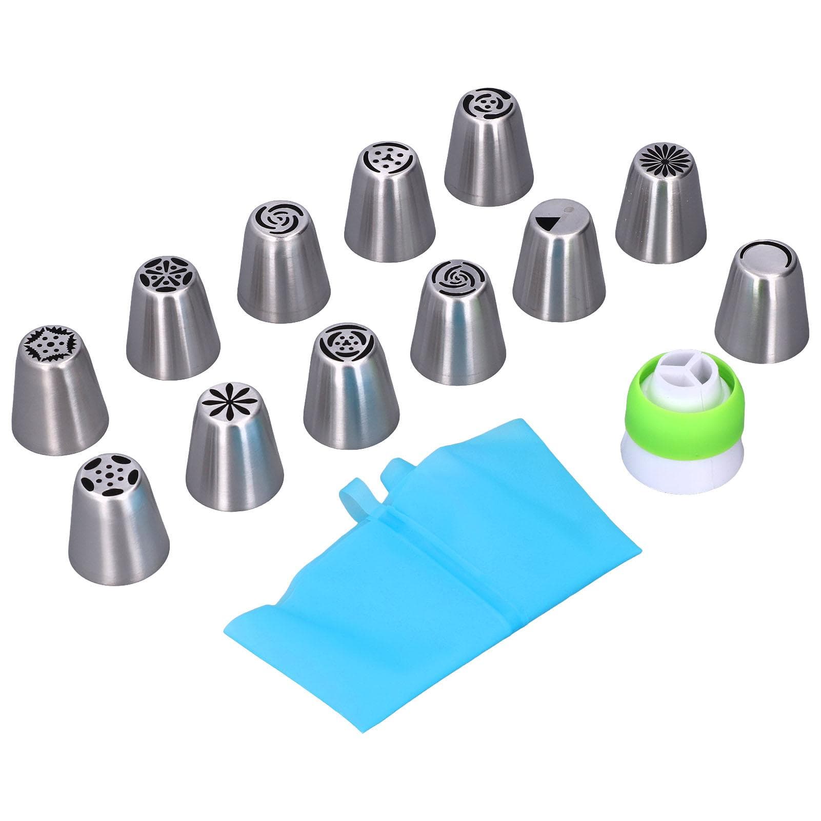 Piping Tip Set Easy Cleaning Smoothing Surfaces Flower Frosting Tip for Decorating Cakes Cupcakes L
