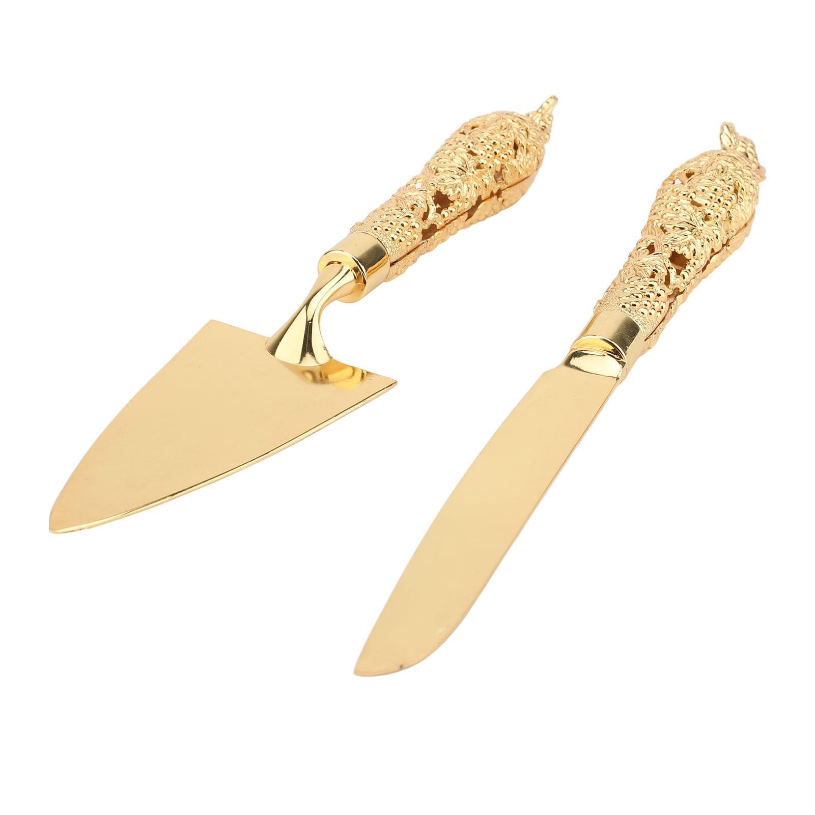 Cake Cutter and Pie Spatula Zinc Alloy Pastry Dessert Spatula Server Cutting Set for Wedding Family L(for 6.5-9kg)
