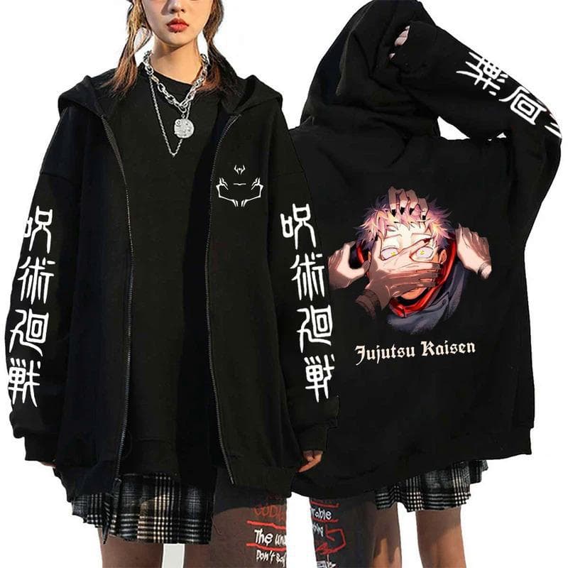 Anime Jujutsu Kaisen Fushiguro Megumi hoodies XS