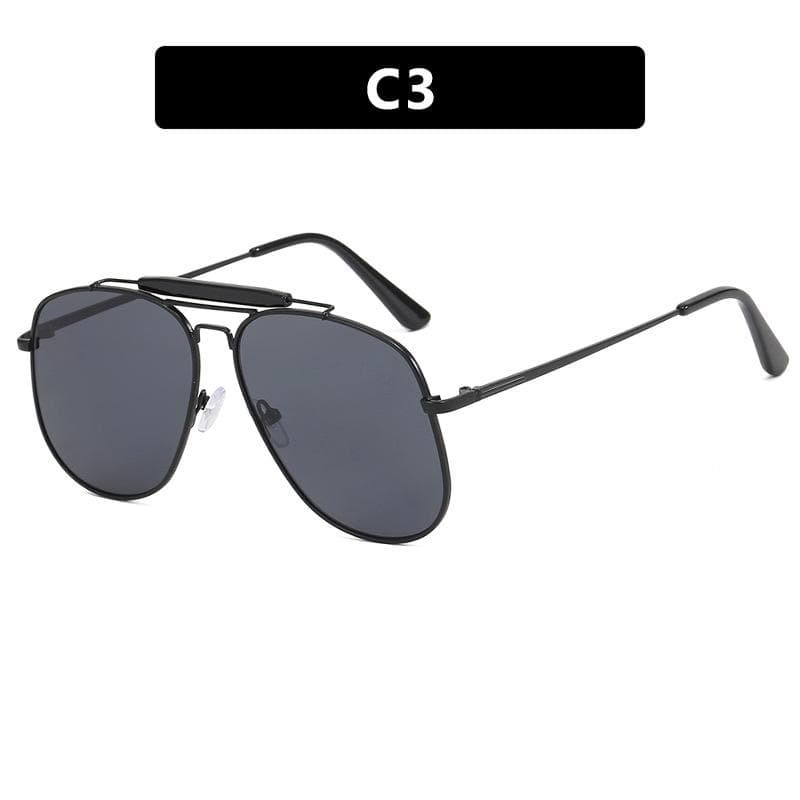 Luxury Brand Designer Oversized Pilot Sunglasses UV400 Vintage Punk Metal Eyewear for Women Men Outdoor