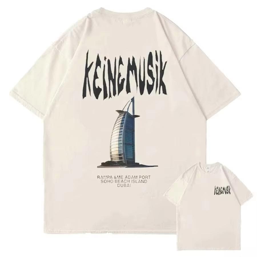 Summer Keinemusik X Pacha T Shirt Men's Women Fashion Streetwear Cotton Short Sleeve Tee Hip Hop Sportwear Oversized Casual Tops XXL
