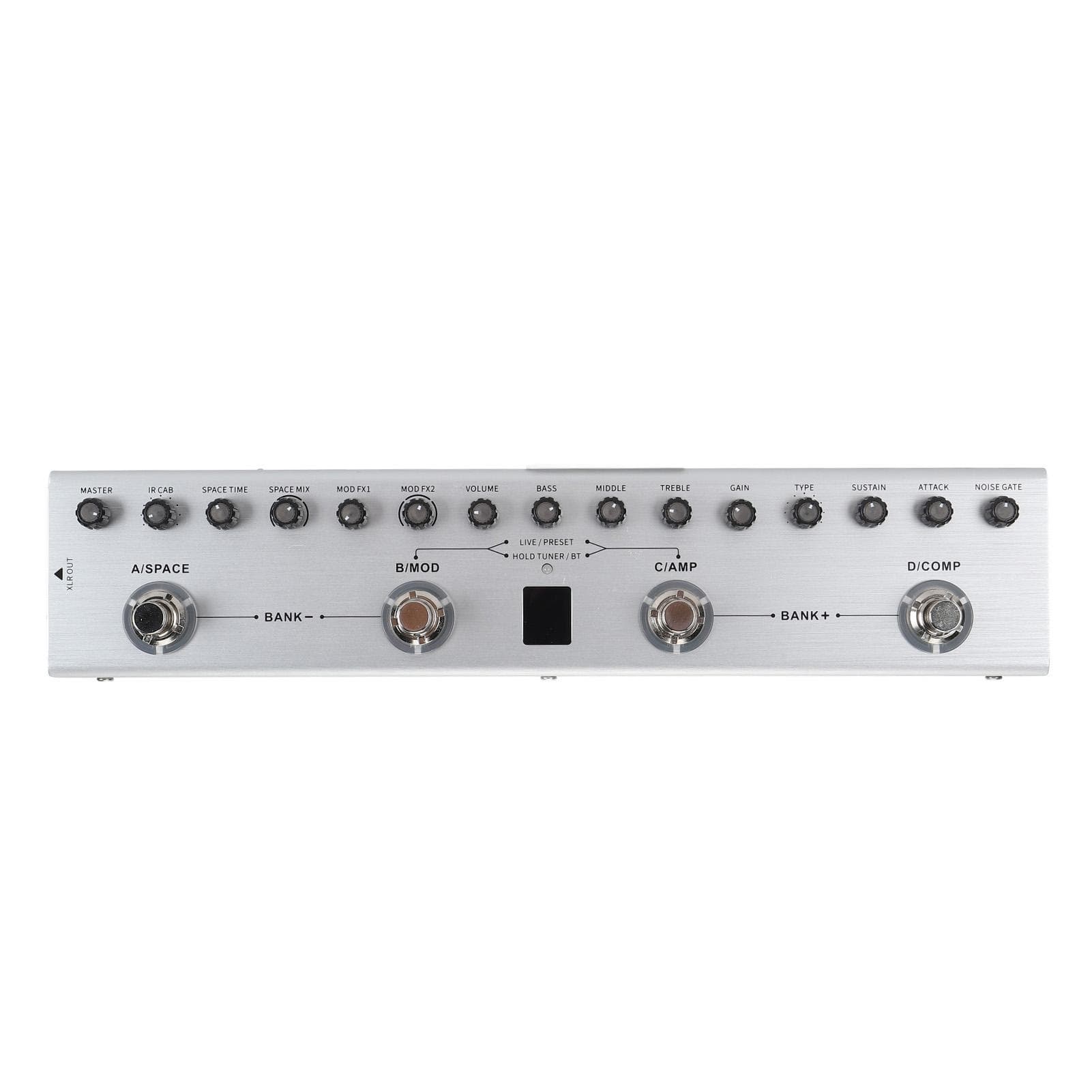 Multi Effects Bass Guitar Pedal Digital Rechargeable Electric Guitar Effector 36 Tones 9 AMP 8 IR
