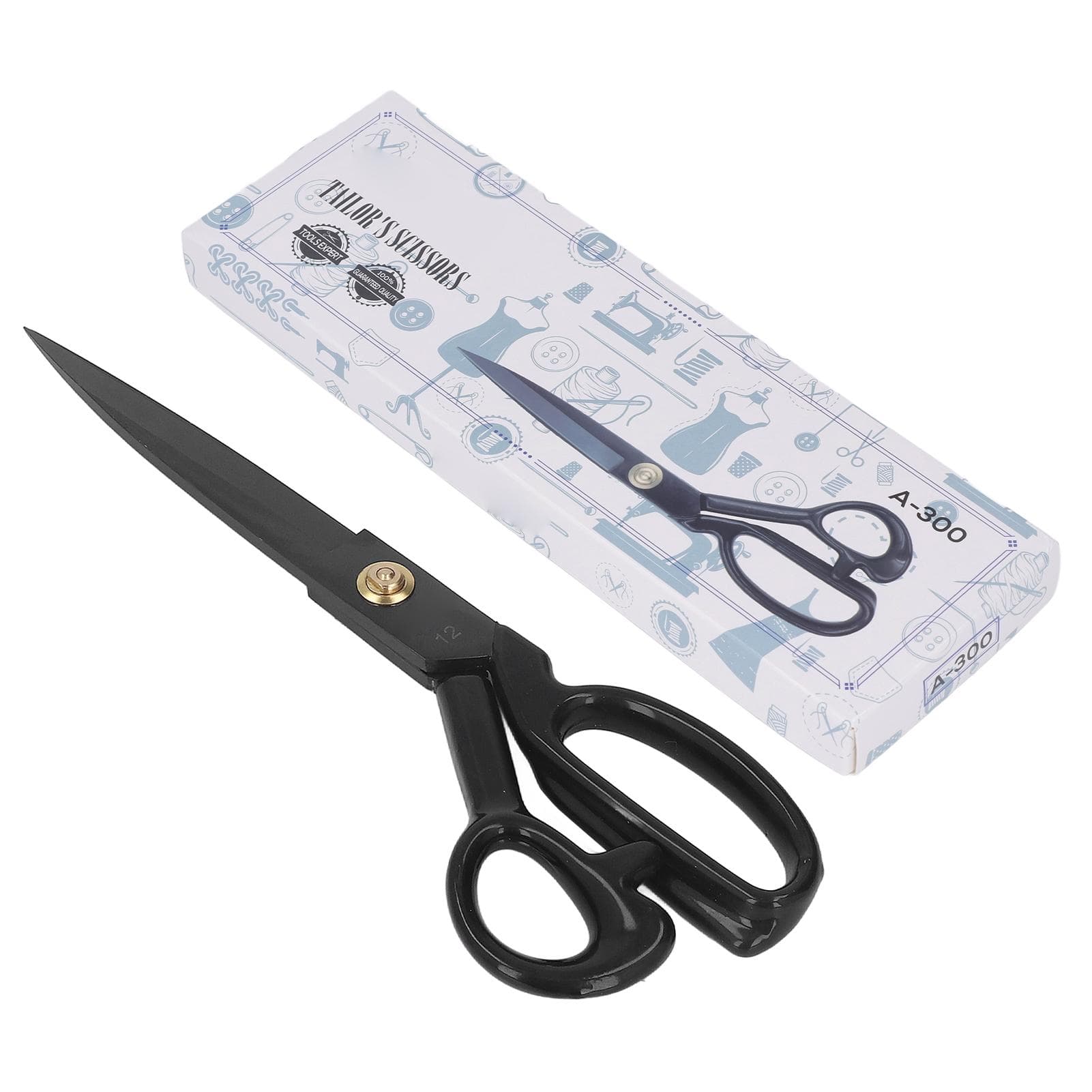 12in Sewing Scissors Professional Heavy Duty High Manganese Steel Craft Fabric Leather Sewing
