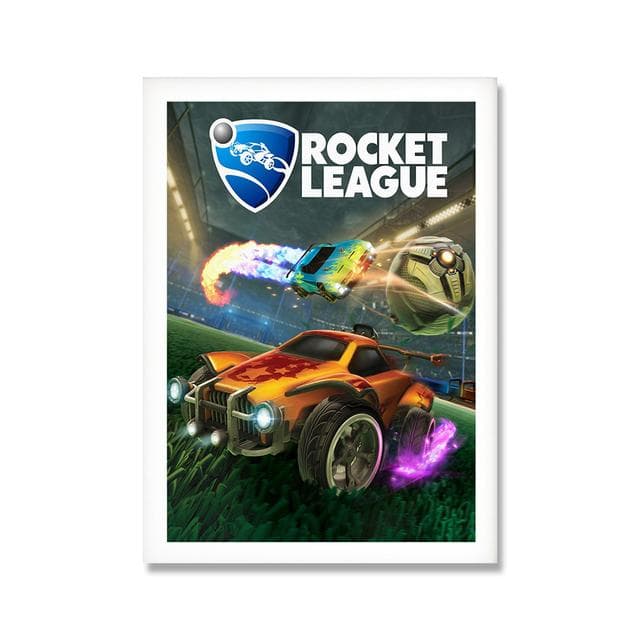 Rocket League Game Poster Room Decor Video Game Neon Car Prints Wall Art Modern Boy Room Living Room Home Decor Canvas Painting 21X30cm No Frame