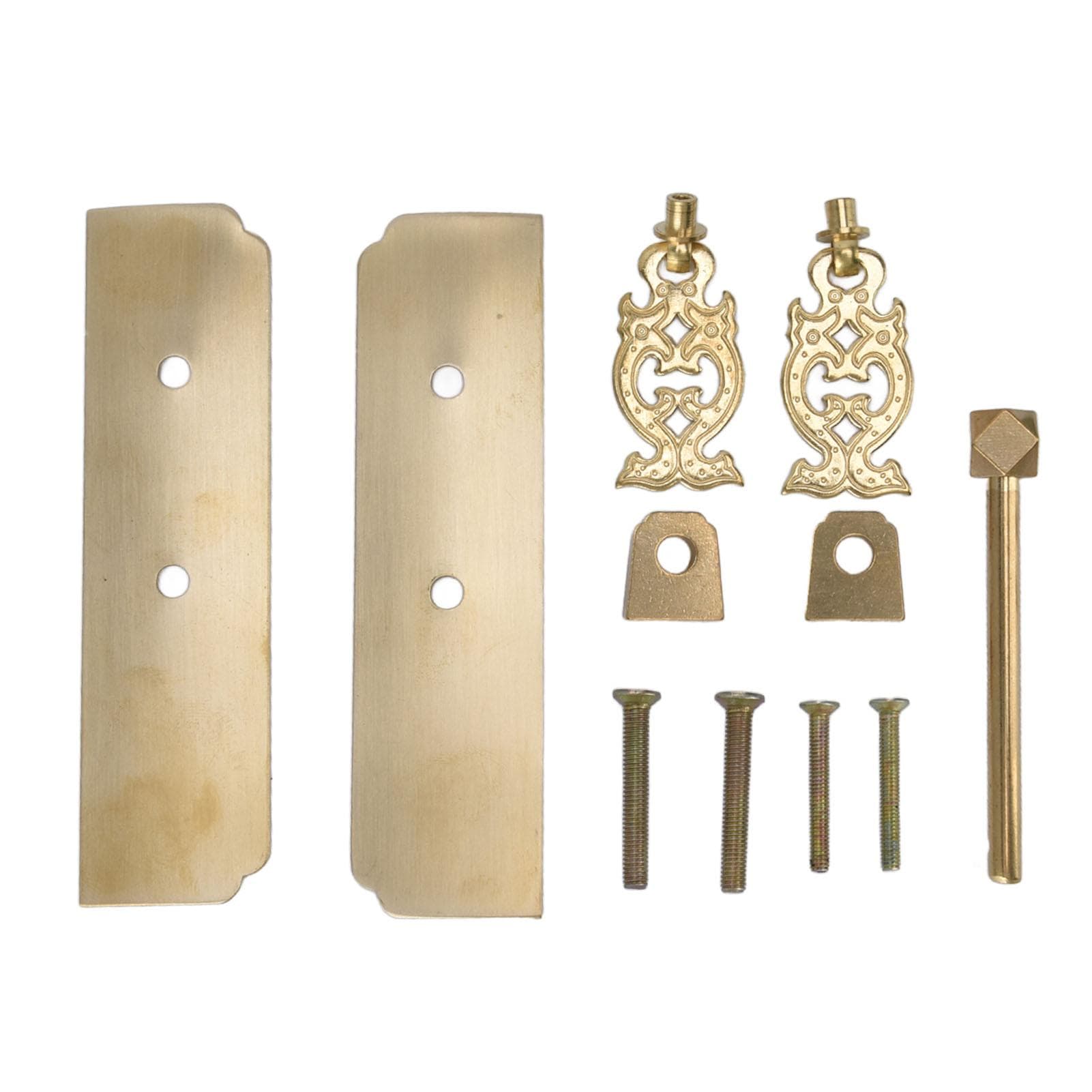 Chinese Antique Brass Handle Retro Exquisite Easy Installation Oriental Cabinet Handles for yellow
