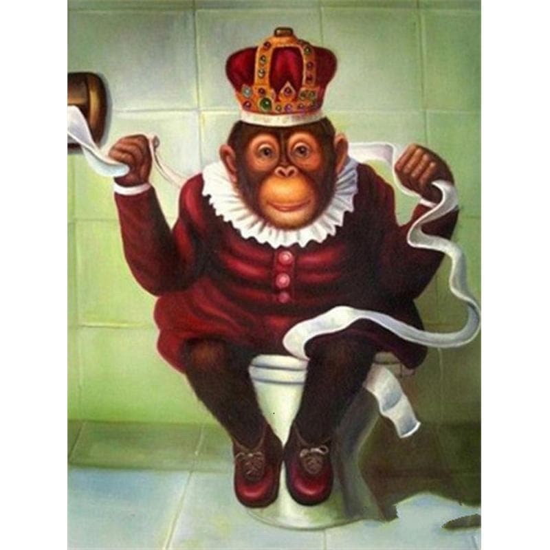 5D Diamond Painting Monkey Cross Stitch Embroidery Animal Decorations 20X30CM