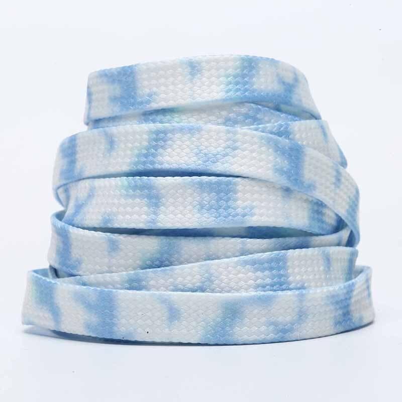 1Pair Shoelaces for Sneakers Women Men Casual Colorful Fashion Canvas Tie Dyed Shoes Lace Shoelaces for Shoes blue
