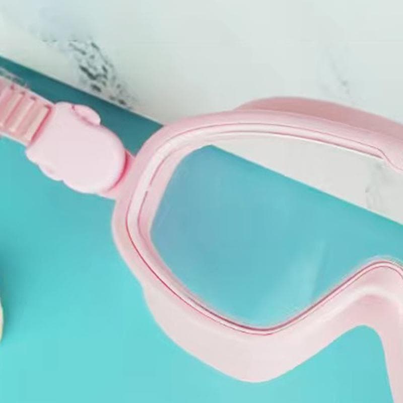 Swimming Goggles Antifog Leakproof Large Frame Clear Fashionable Swim Goggles for Men Women Red
