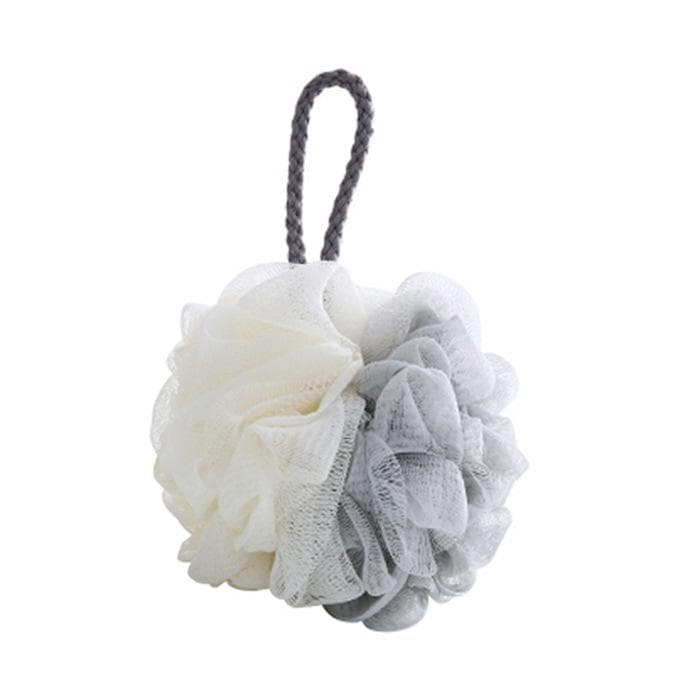 Soft Bathing Artifact for Bathroom, Bath Flower Bubble Net Splicing Two-color Bath Ball, Large Bath Ball grey