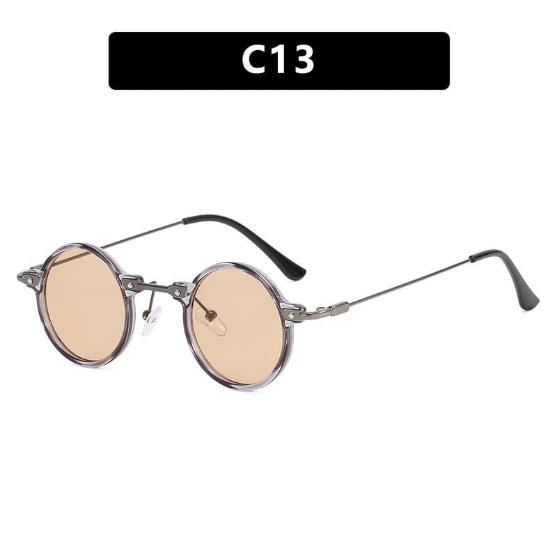 Vintage Designer Sunglasses for Women Men Round Fashion Titanium Frame UV Protection High Quality Outdoor Sun Glasses 1PC