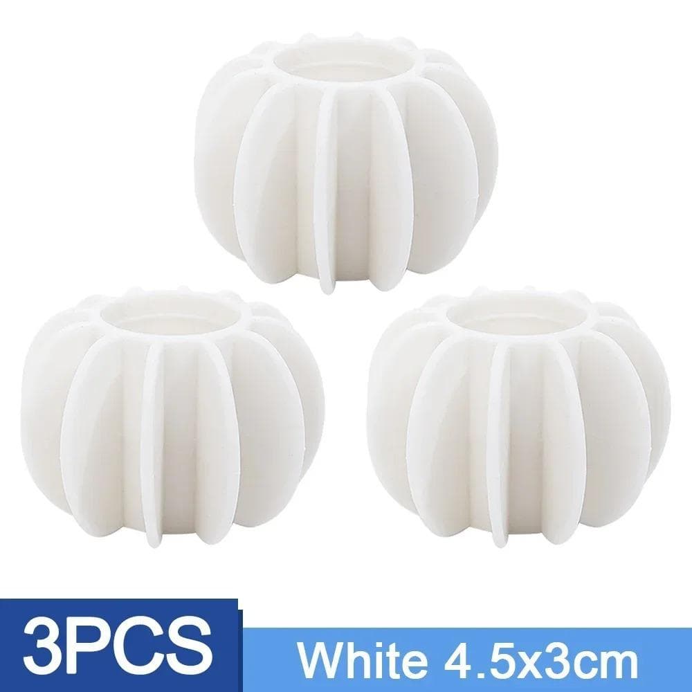 10/1Pc Anti-tangle Clothes Cleaning Ball Silicone Laundry Ball Reusable Washing Machine Stain Removal Hair Catcher Cleaning Tool White 3.9*2 3PCS