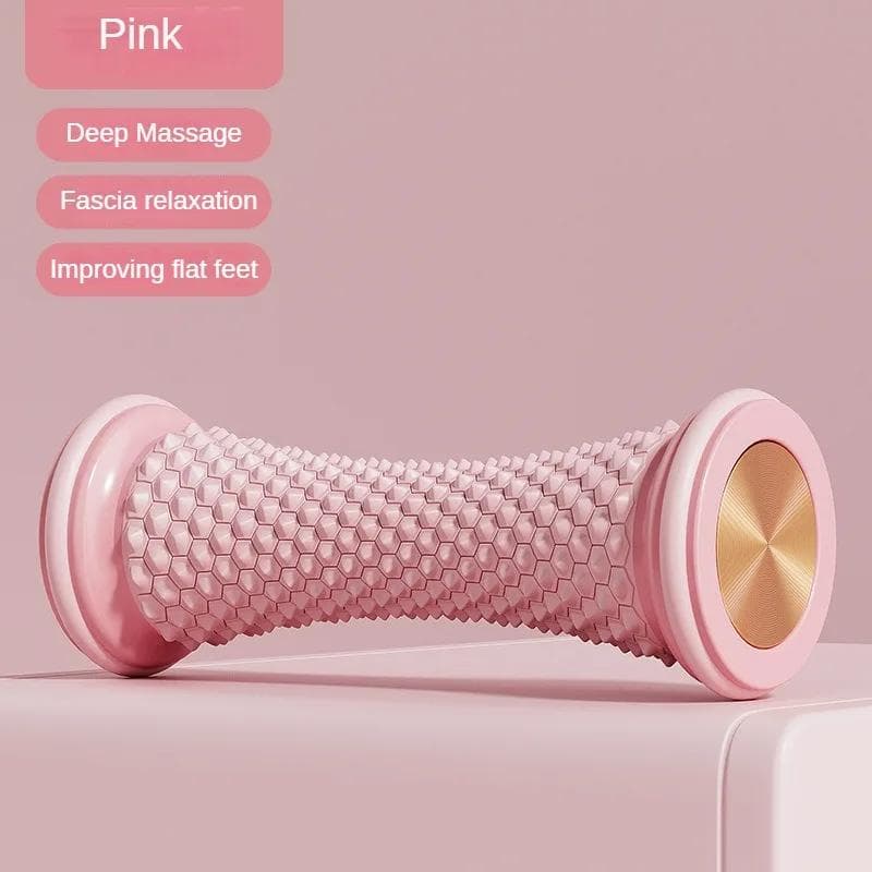 Foot Massager Massage Roller Yoga Massage Ball Plantar Fascia Roller Muscle Relaxation Care Plastic Manual Foot Massager pink