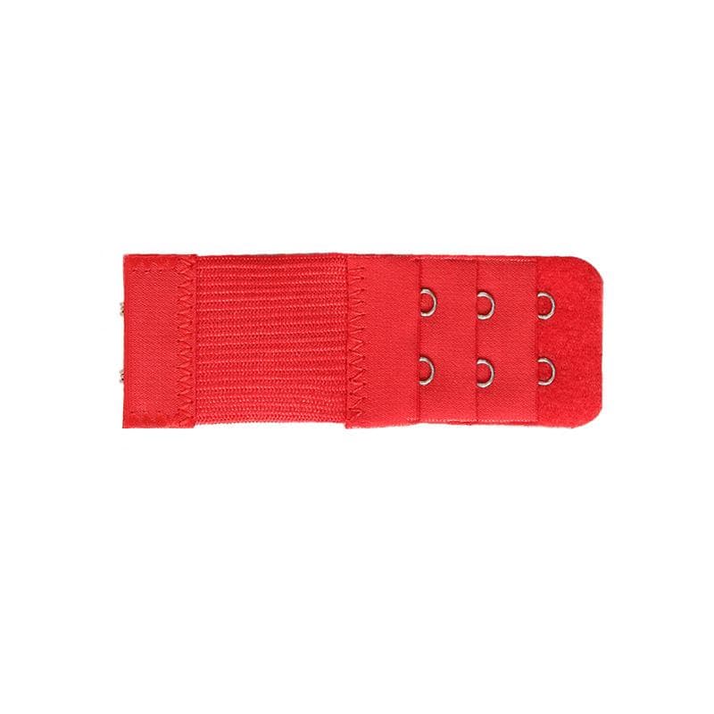 1PC Extension Buckle Elastic Adjustable Bra Extender Hook Clip Women's Lingerie Accessories 2 Hooks red