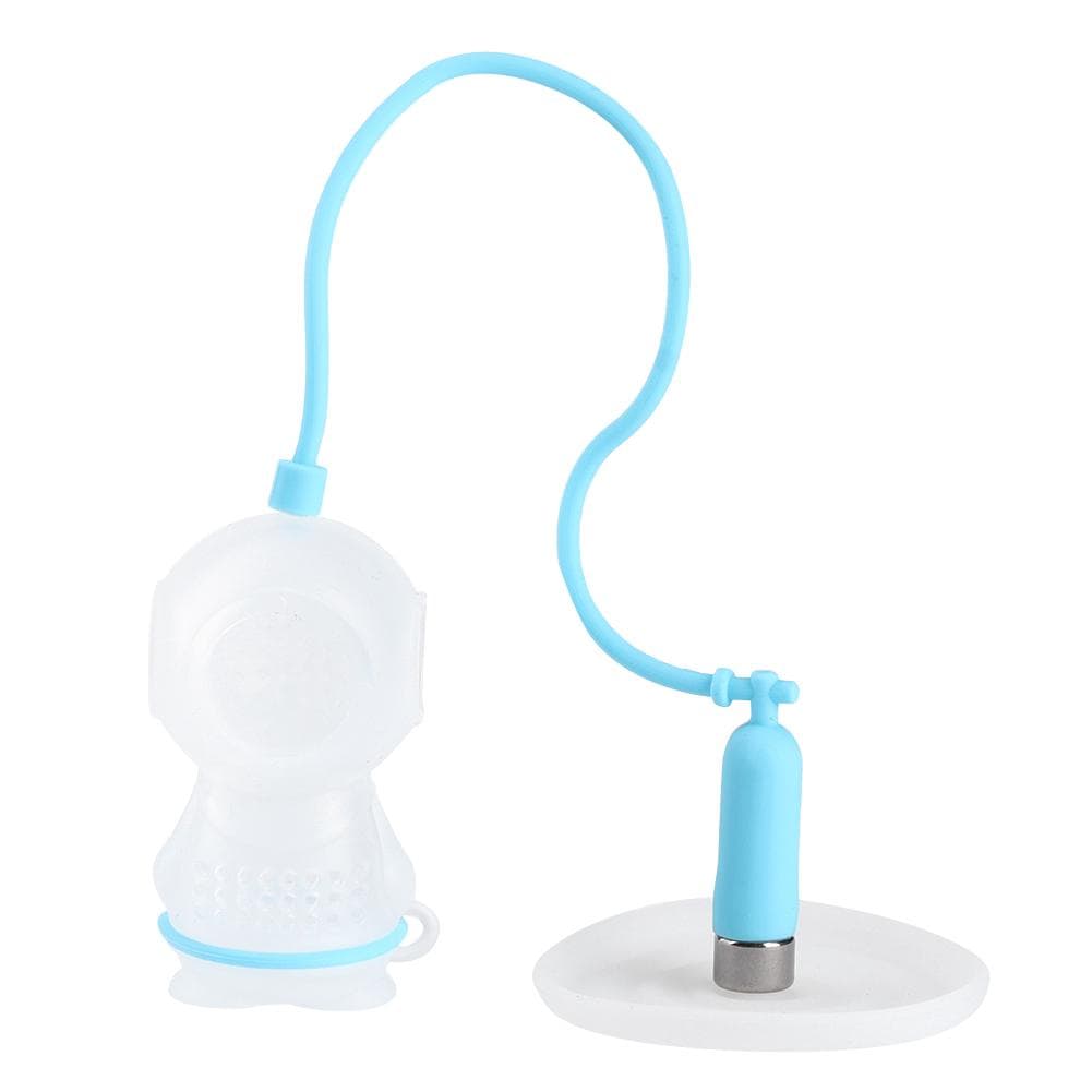 Innovative Diver Shape Silicone Tea Infuser Strainer Filter for Home Tea MakingPink light blue