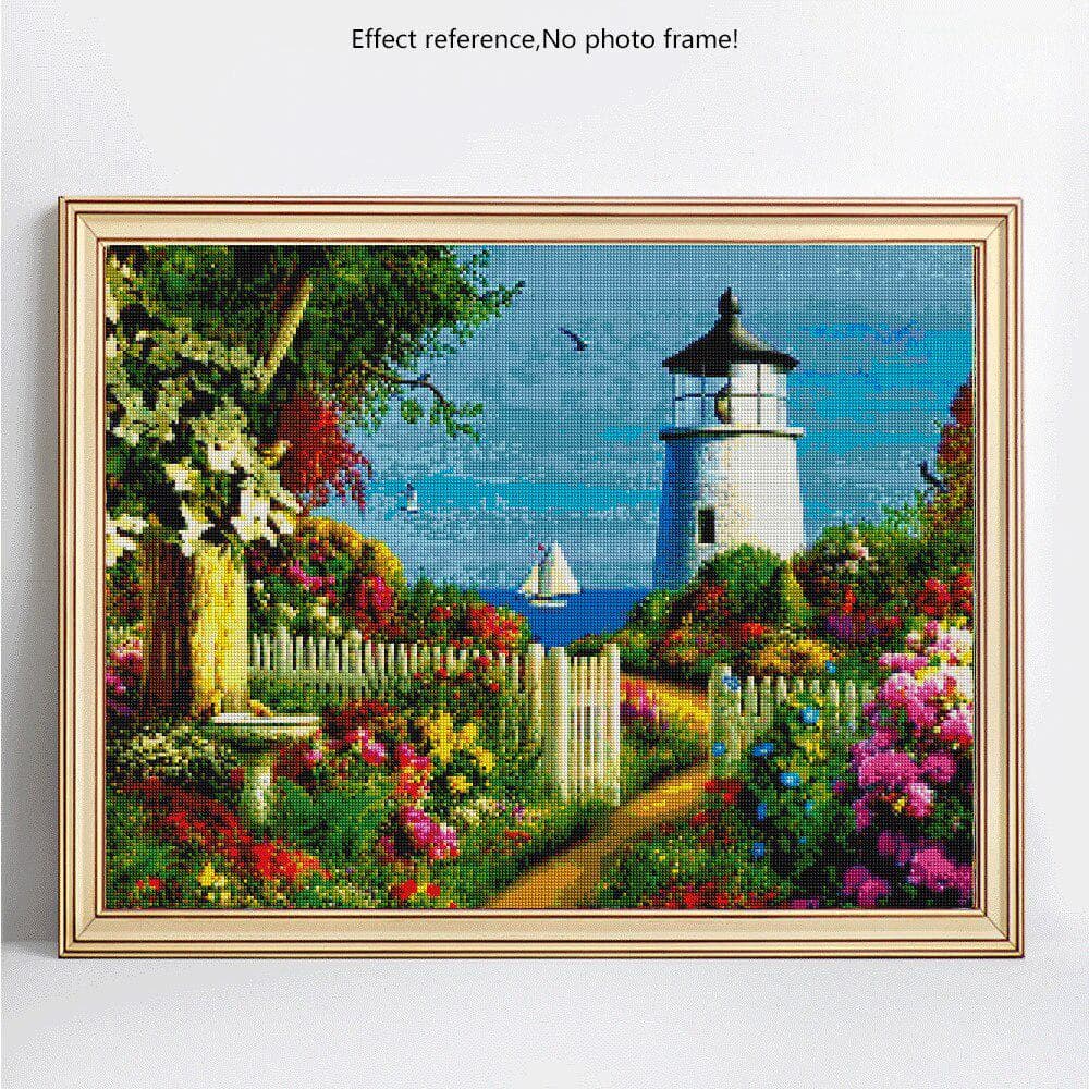 Full Round Diamond Mosaic Scenery 5D Diy Diamond Painting Garden Diamond Embroidery 20X30