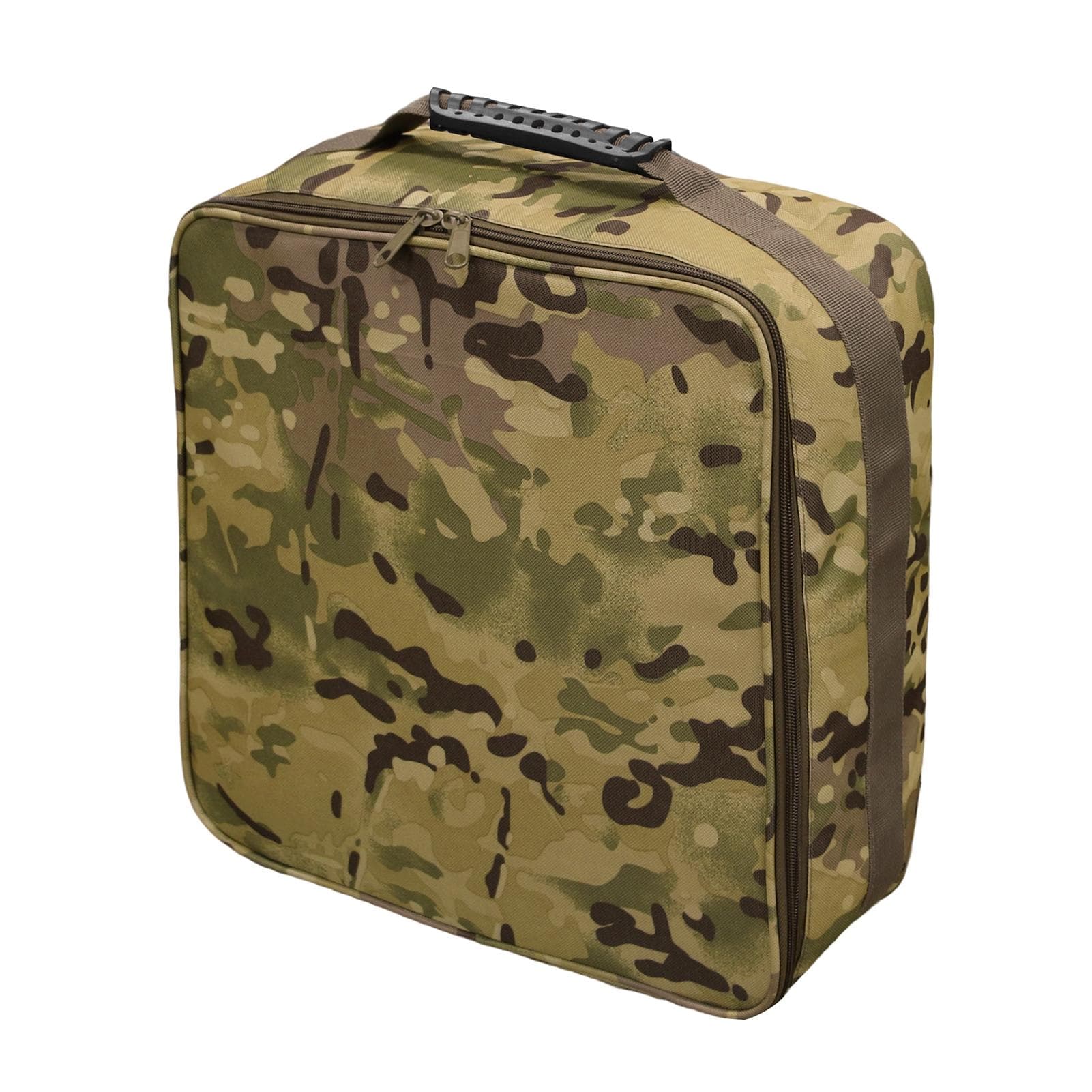 Handheld Fishing Reel Bag Double Zippers Fishing Tackle Organizer Box Polyester Large Capacity
