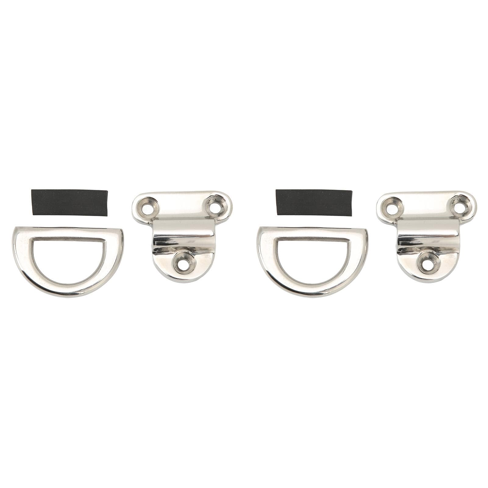 Stainless Steel Marine Folding Pad Eye Cleat Heavy Duty D Ring Tie Down 60x58mm for Boat Yacht