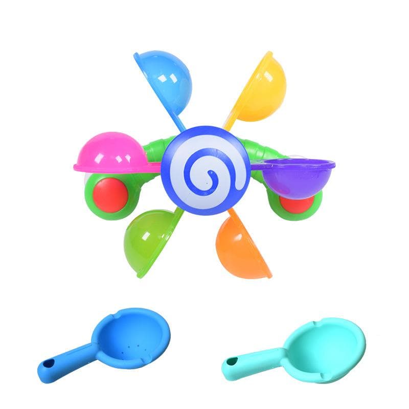 Baby Bath Toys Waterwheel Bathing Sucker Bathtub Water Spray Play Set Shower Sprinkler Toy for Kids Children 1 Set multicolour