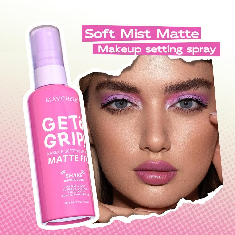 Makeup Setting Spray Long Lasting Makeup Moisturizing Facial Liquid Matte Non-Sticky Finish Setting Spray Oil Control Cosmetics pink