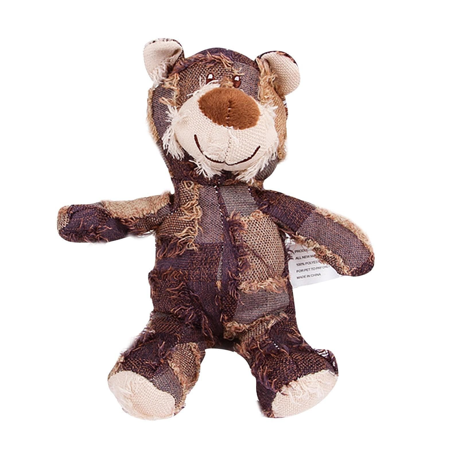 Indestructible Dog Toy Bear For Strong Chew Pet Sound Toys Plush Bear Toy Pet Toy One Size purple