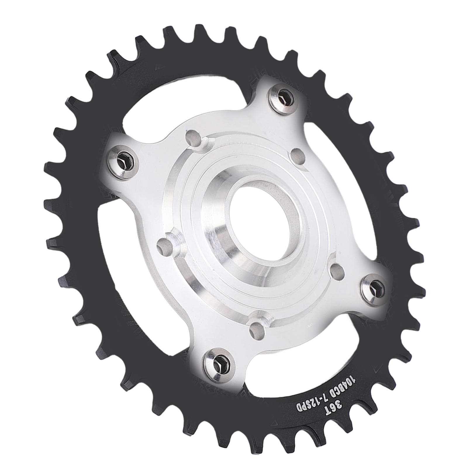 104BCD 36T Chainring Conversion Kit Aluminum Alloy Mid Drive Chainring Spider Adapter Kit for black