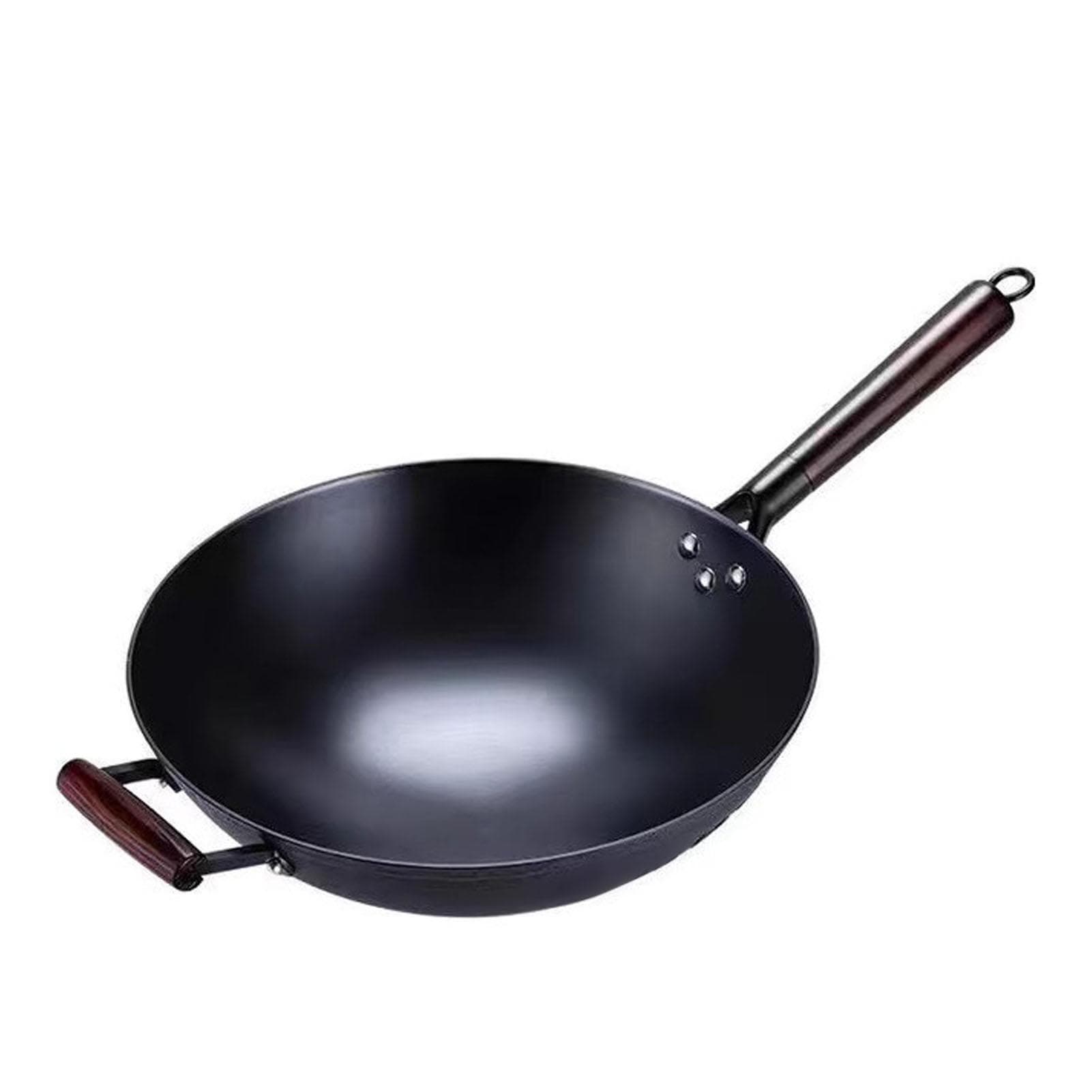Frying Pan Even Heating Multifunctional Comfortable Handle Cast Iron Pot for Daily Home Cooking 32cm / 12.6in