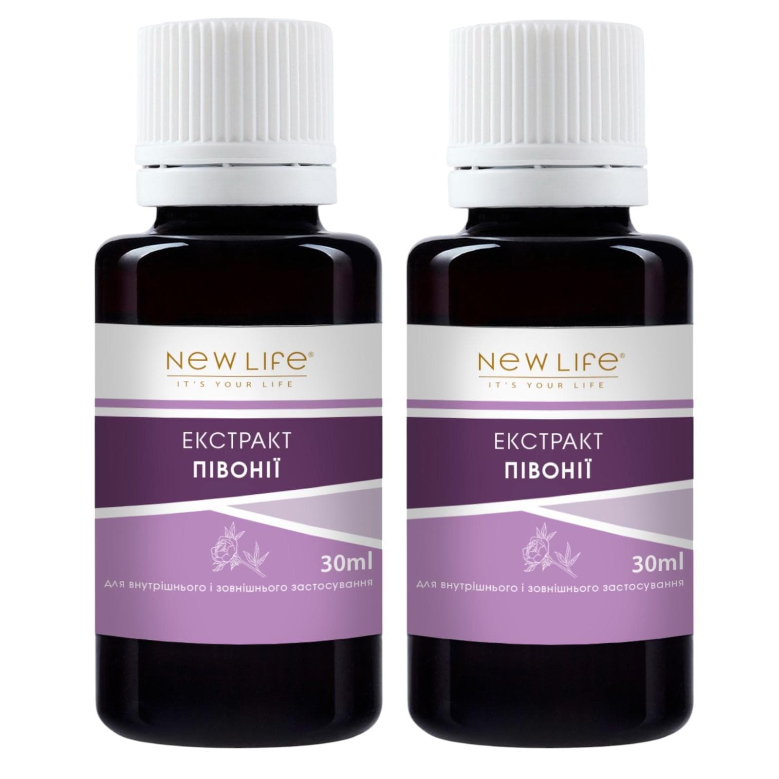 Peony Extract Tincture Herbal Liquid Supplement Dietary New Life 2x30 ml (course 1 month)