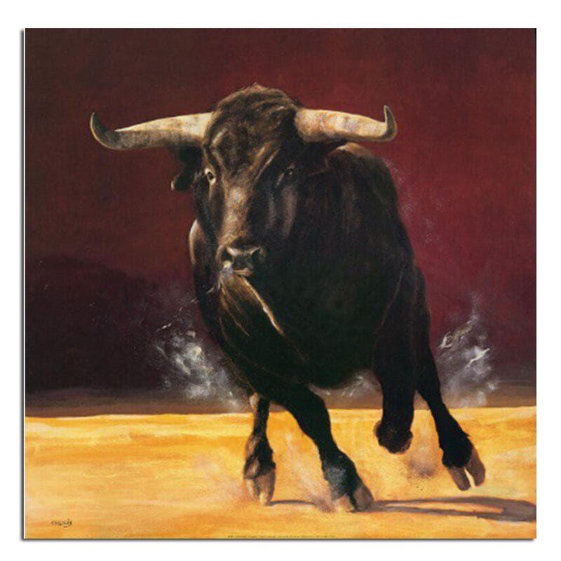 Black Bull Diamond Embroidery 5d Diamond Cross Stitch Diamond Pictures Of Rhinestones 60X60CM