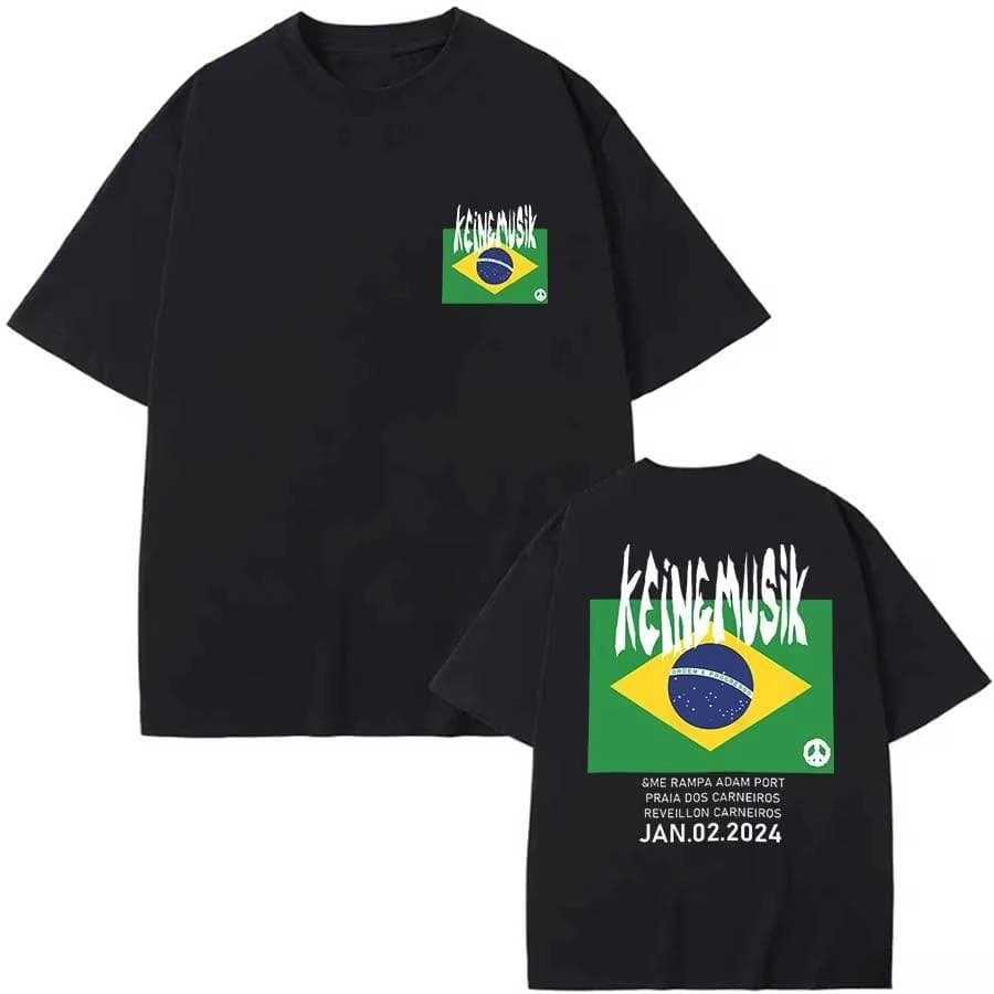 Summer Keinemusik X Pacha T Shirt Men's Women Fashion Streetwear Cotton Short Sleeve Tee Hip Hop Sportwear Oversized Casual Tops XL