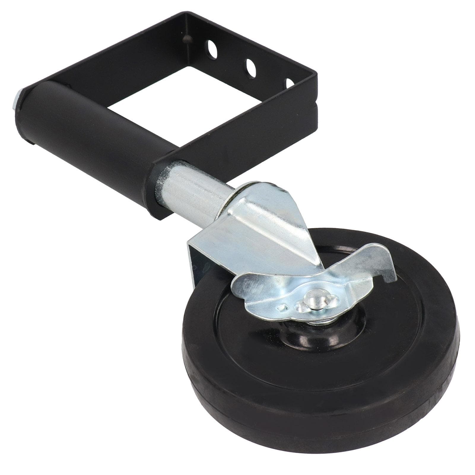 Gate Wheel Spring Loaded Caster Multi Function Damping Aluminum 5in 90kg Load Capacity(Black )