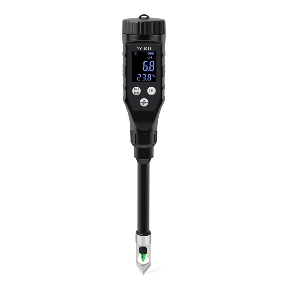 2 in 1 LCD Digital Display Soil PH Tester Soil Temp/PH Testers Garden Planting Soil Detector Soil black