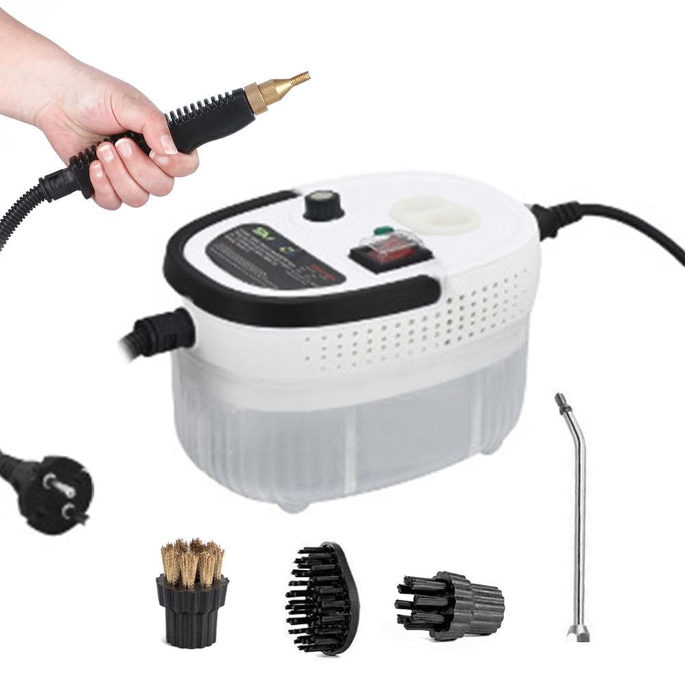 2500W Steam Cleaner for Home Car Cleaning Quick Heating High Temperature Steam Washer Portable EU Plug white