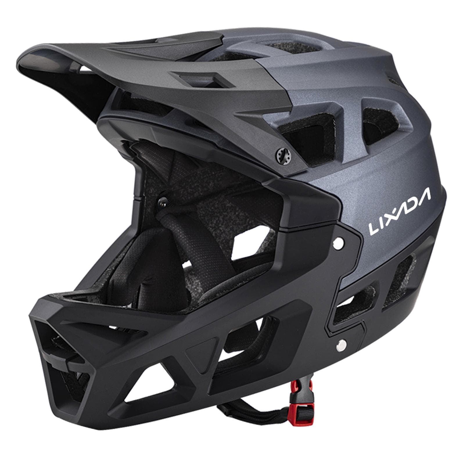Full Face Mountain Bike Helmet Adult Racing Downhill MTB Helmet for Men/Women Adult Mountain Bike M black/grey