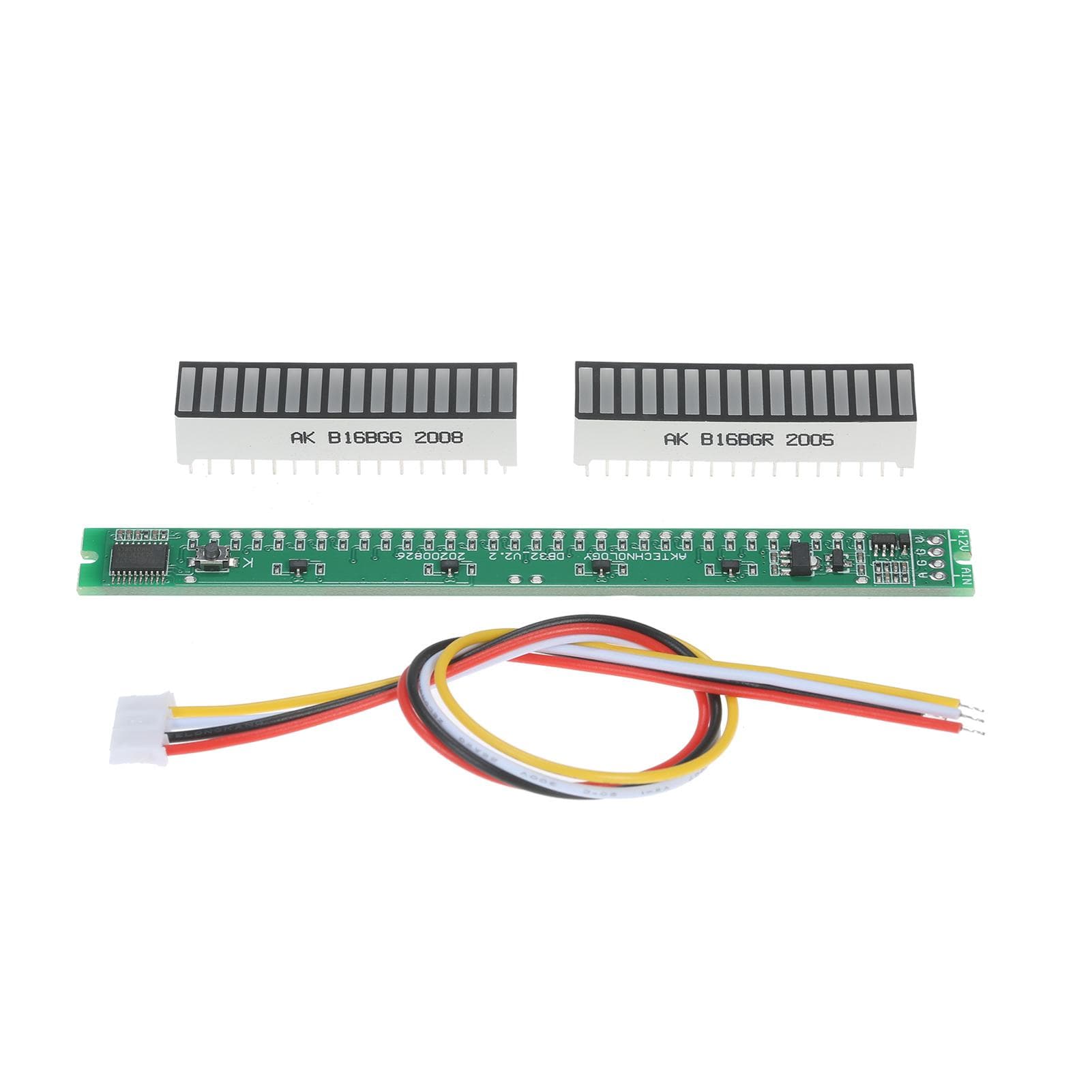 KKmoon 32 Level Indicator VU Meter Audio Level Meter Stereo Amplifier Adjustable Light Speed Board multicolour