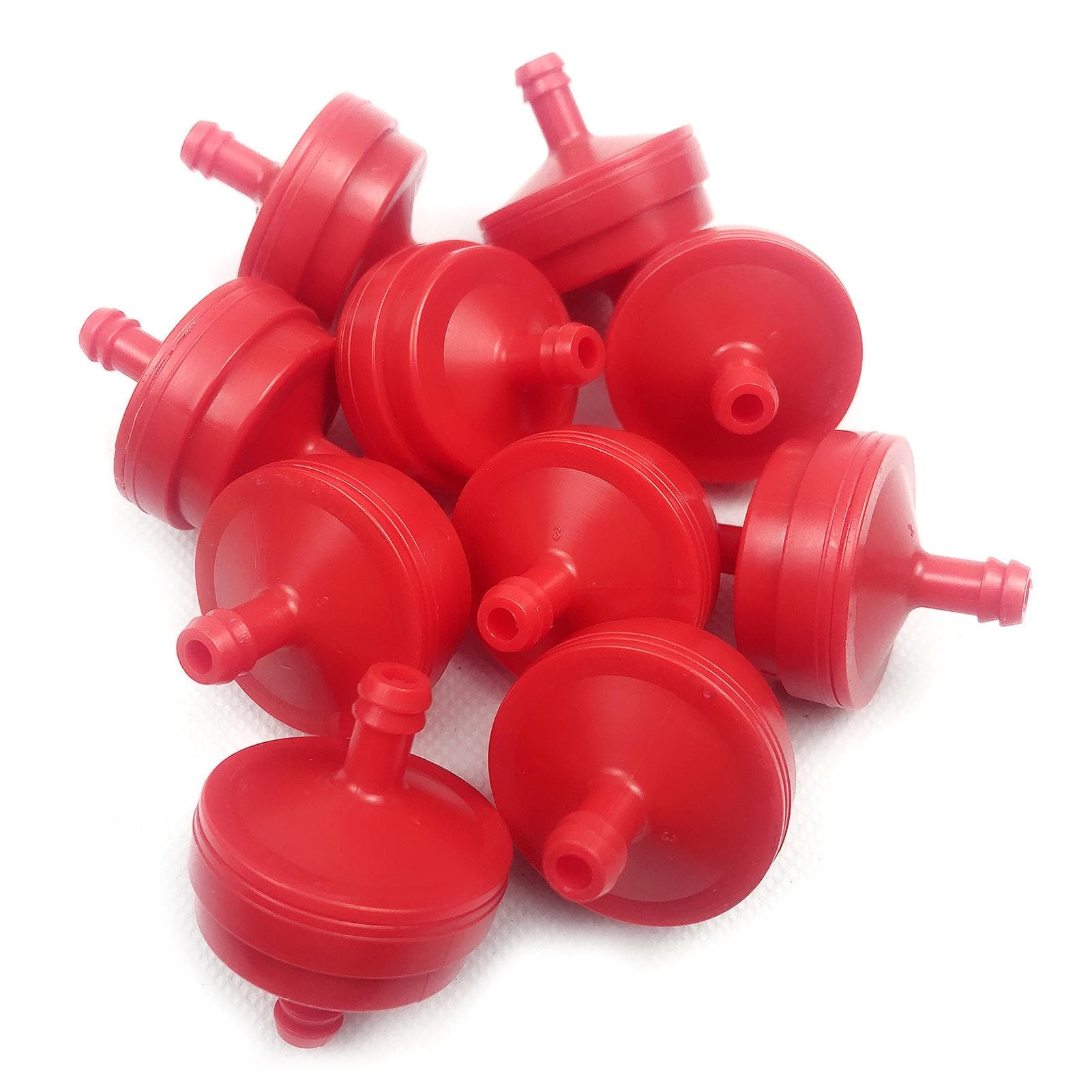 Lawn Mower 1/4'' Inline Gas Fuel Filter Replacement for Briggs Stratton 298090, 4105, 298090S, red