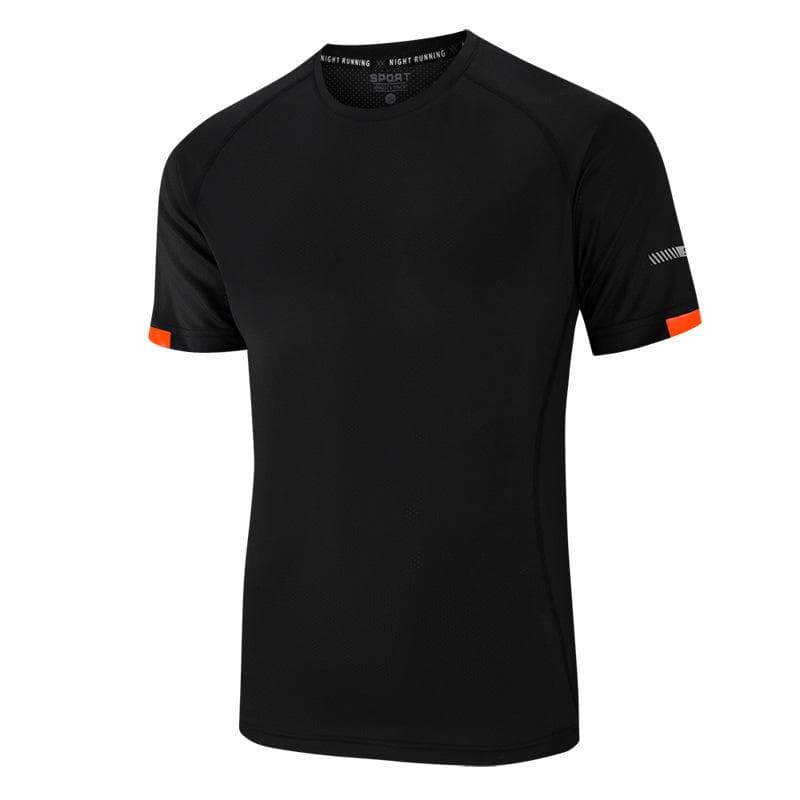 Men's T-shirt Short Sleeved Outdoor Sports Short Sleeved Men's Summer Elastic Breathable Quick Drying Clothes Sweat Absorbing Running Fitness T-shirt 8XL