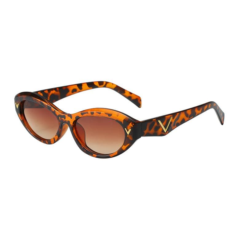 Trendy Cat Eye Sunglasses For Women UV Protection High End Letters V Design Personalized Fashion 77115