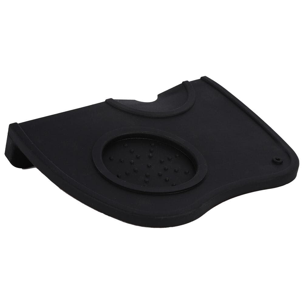 1x Anti slip Espresso Coffee Tamper Tamping Holder Silicone Mat Pad (Black) Black