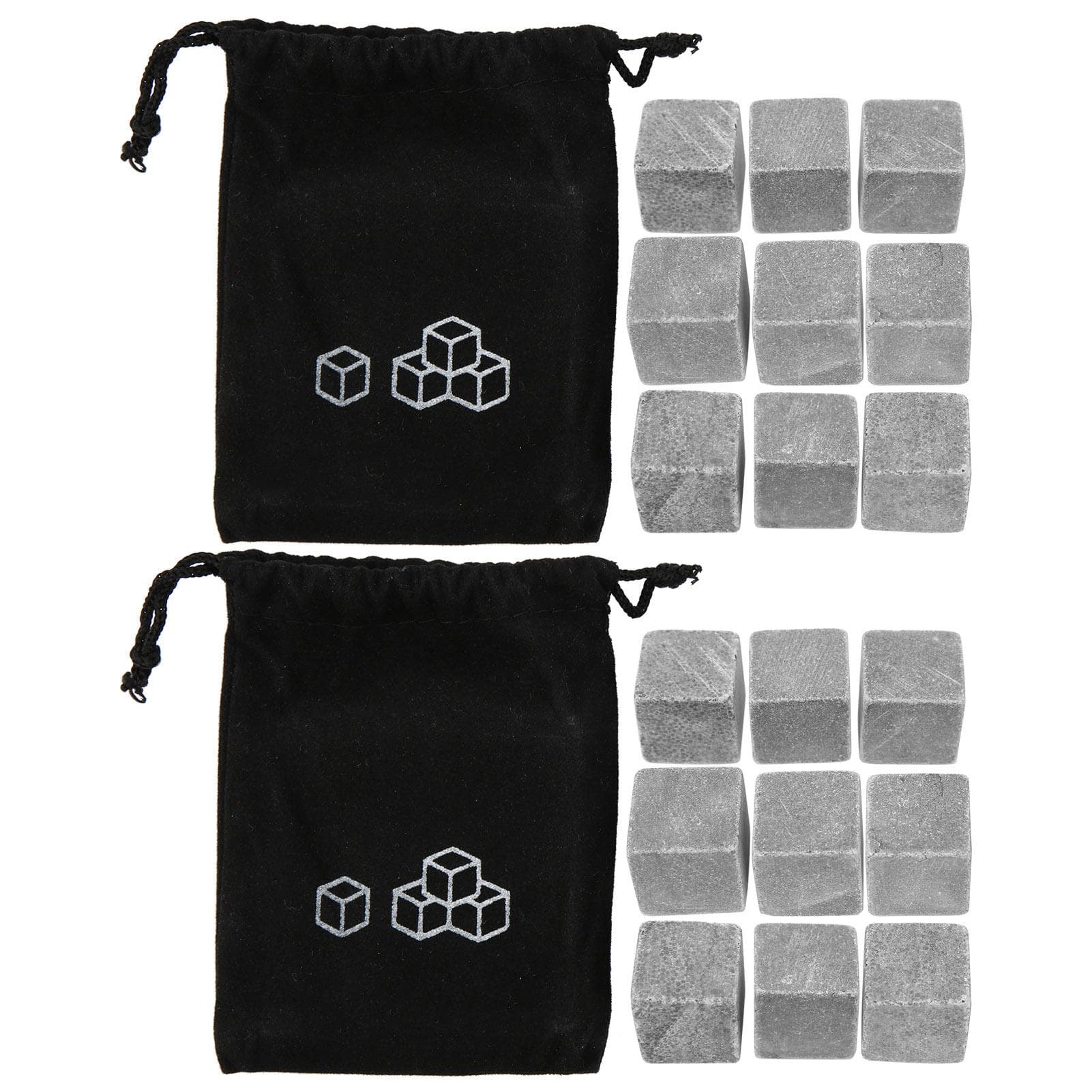 2Set 9pcs/Set Whiskey Stones Sipping Ice Cubes Cooler Reusable Wine Drinks Cooler Stones