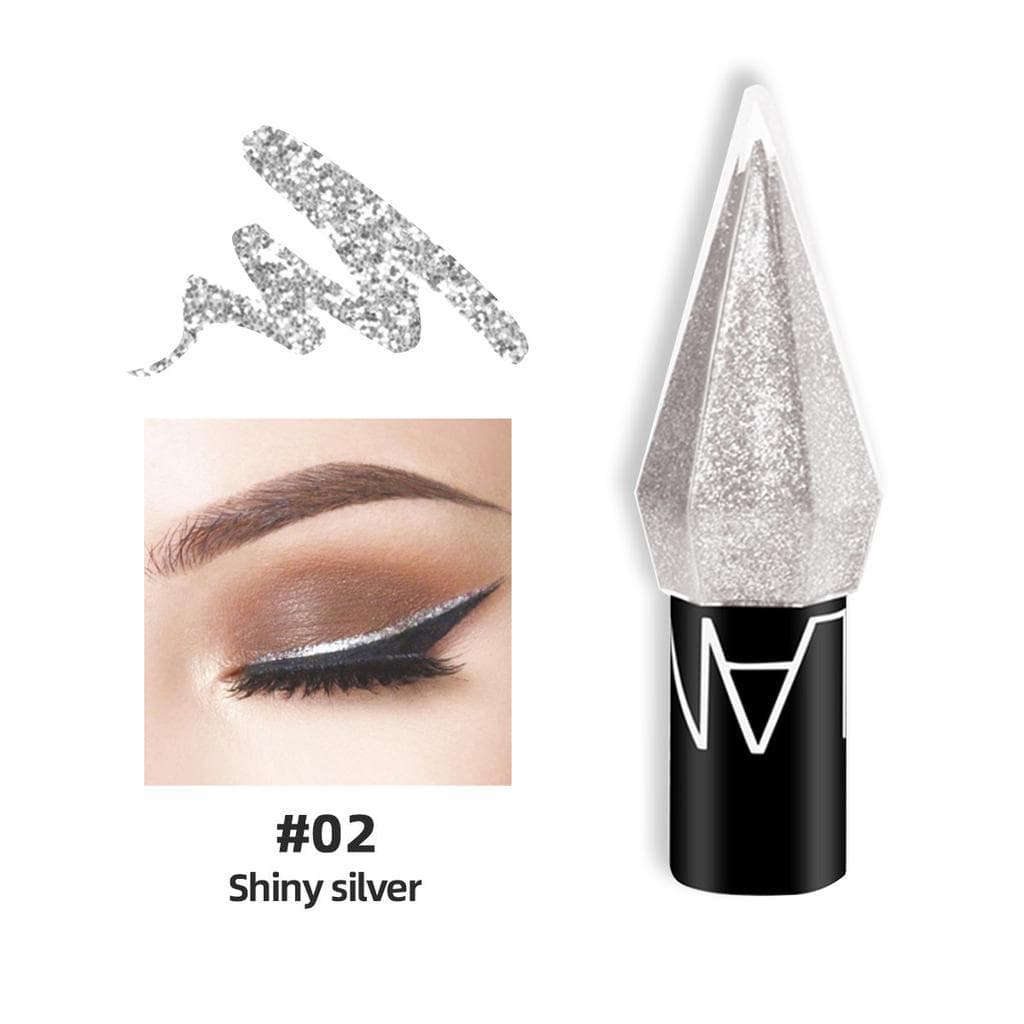 Diamond Shiny Eye Liners Eyeshadow Waterproof Silver Rose Gold Color Glitter Sequins Eyeliner Eye Shadow Makeup Beauty Cosmetics 02