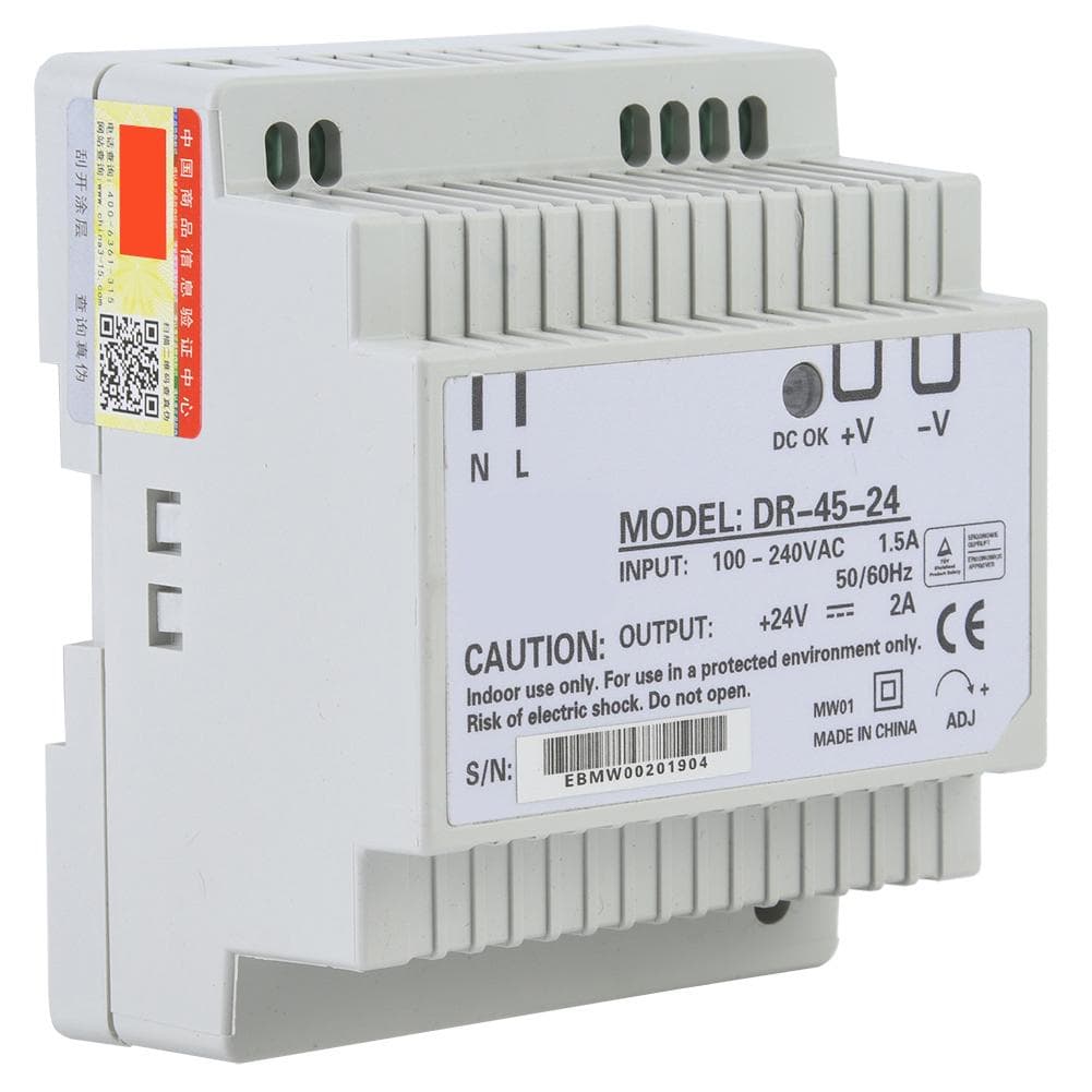 DR4524 45W Single Output 24V Din Rail Power Supply ACDC Switching Power Supply