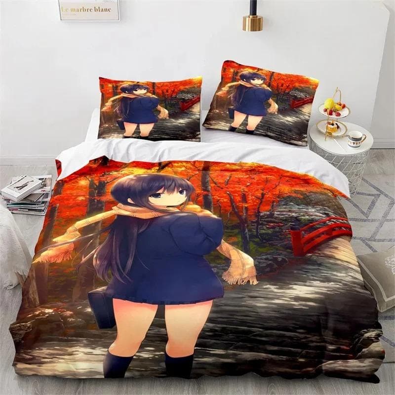 Anime Kawaii Sexy Girl Bedding Set Boys Girls Twin Queen Size Duvet Cover Pillowcase Bed Kids Adult Fashion Home Textileextile 70x133cm 2pcs