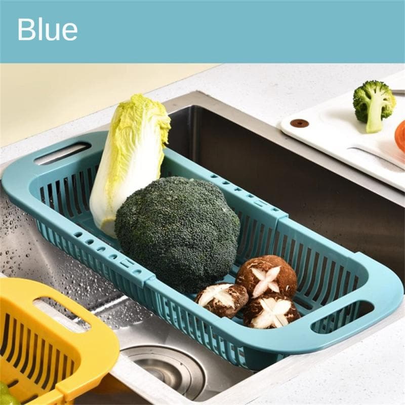 Extensible Adjustable Drain Rapid Draining Draining Basket Foldable Drain Basket Telescopic Sink Vegetable Cleaning Folding