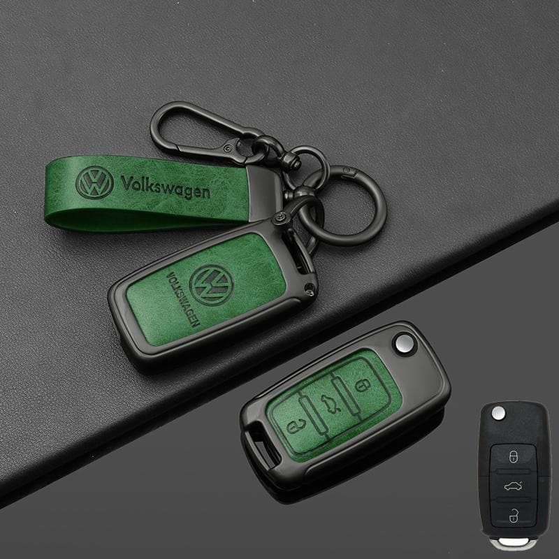 For VW Premium Leather Car Remote Key Case Cover For VW Volkswagen Polo Tiguan Passat B5 B6 B7 Golf 4 5 6 MK6 Jetta Lavida Acc