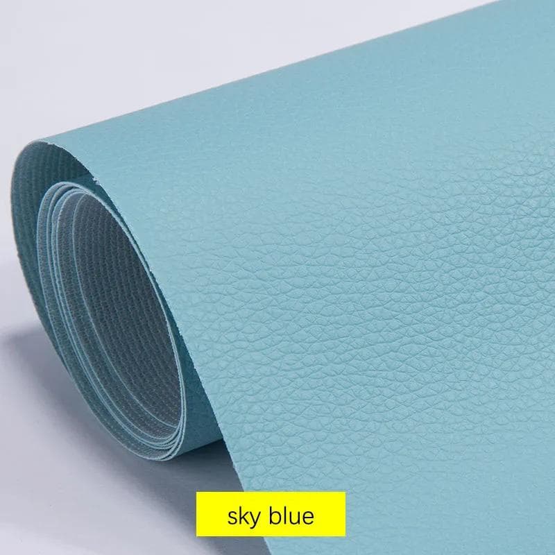 200x137CM Self Adhesive Leather Sofa Repair Furniture Table Chair Sticker Seat Bag Shoe Bed Fix Mend PU Artificial Leather Skin 50x137cm sky blue