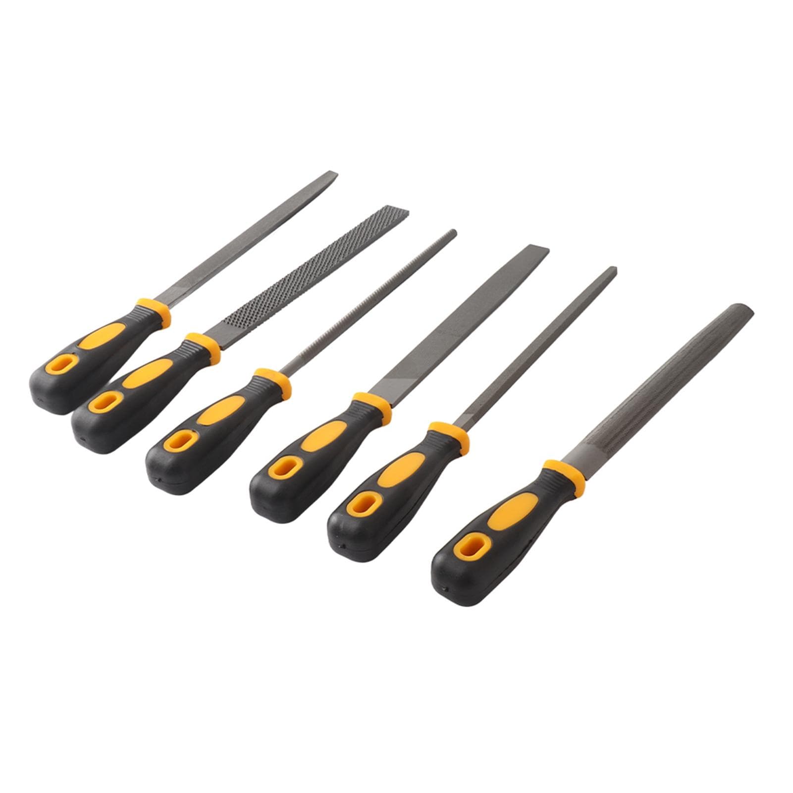6pcs 8 Inch Wood File Rasp Set High Carbon Steel Hand Tool for Woodwork Metal Glass Ceramic