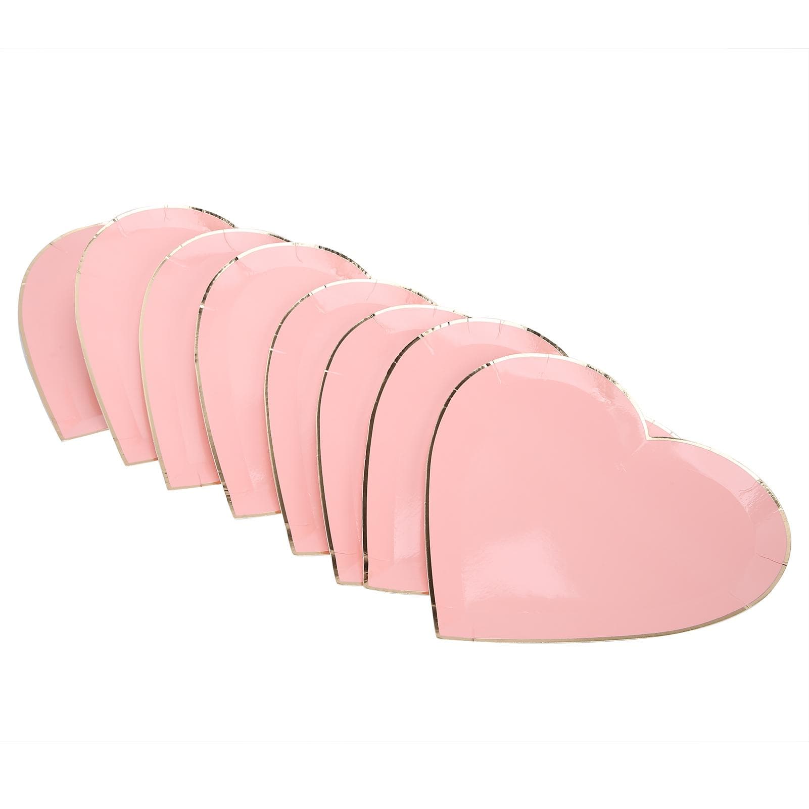 8Pcs Paper Plates Mother s Day Valentine s Day Wedding Party Supplies Dinnerware Decoration(Pink ) pink